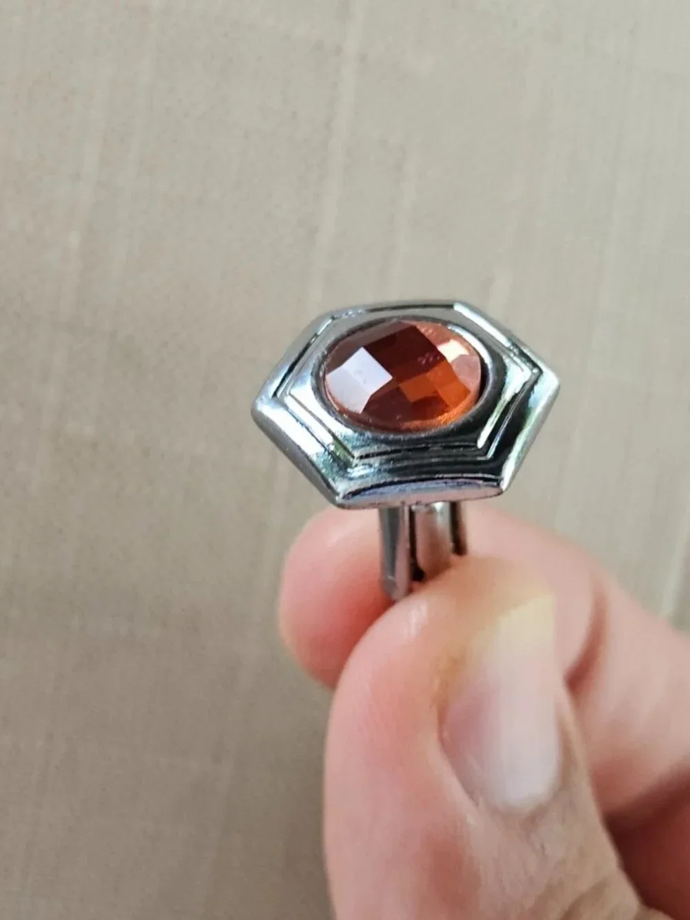 Father Day Gifts Cufflinks Silver Tone Red Crystal Centered Fashion Men Jewelry